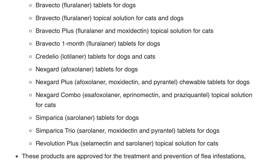 FLEA AND TICK MEDICATIONS: UNDERSTANDING THE RISKS