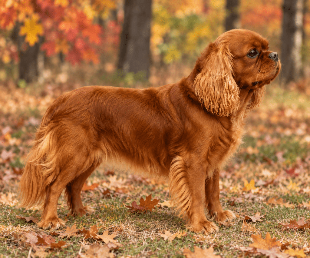 ruby CKCS stud dog named Peter